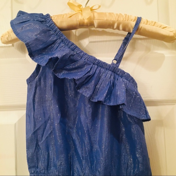 NWT gorgeous blue & silver one-shoulder jumper - Picture 5 of 10